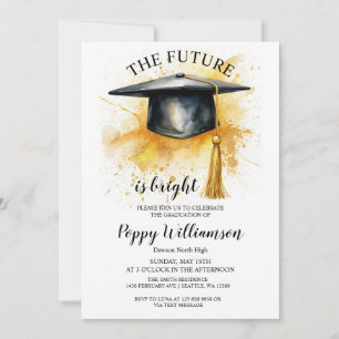 The Future Is Bright Graduation Party Invitation