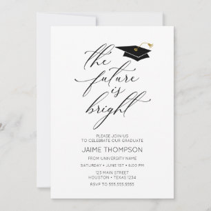 The future is bright Modern Graduation Invitation