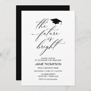 The future is bright Modern Graduation Invitation