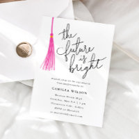 The Future Is Bright Pink Tassel Graduation Party