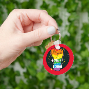 The Future Is Equal Raised Fist Keychain