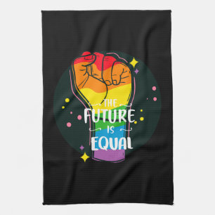 The Future Is Equal Raised Fist Kitchen Towel