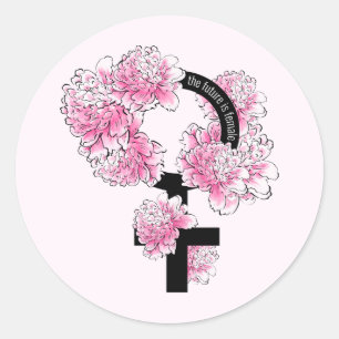 The Future is Female Classic Round Sticker