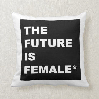 The Future Is Female* Throw Pillow