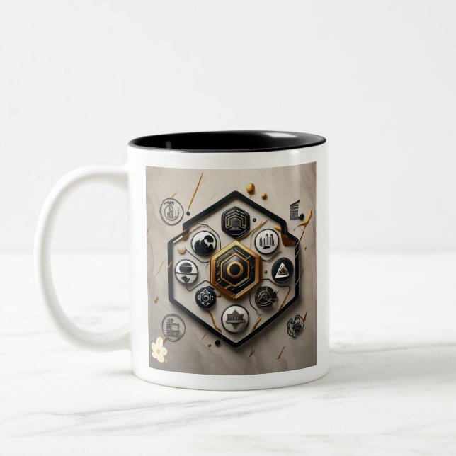 "The Future is Golden" Two-Tone Coffee Mug (Left)