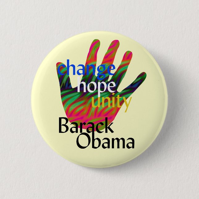 THE FUTURE IS  IN GOOD HANDS 2 INCH ROUND BUTTON (Front)