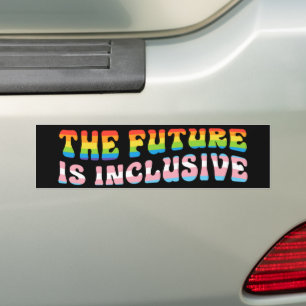 The Future Is Inclusive LGBT Gay Trans Pride Bumper Sticker