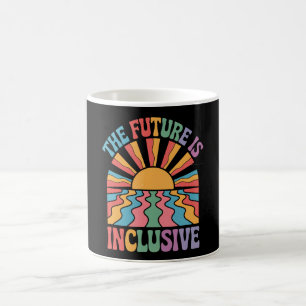 The Future Is Inclusive LGBTQ Rainbow Pride Retro Coffee Mug