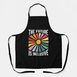 The Future is Inclusive Rainbow Pride Trans Rights Apron