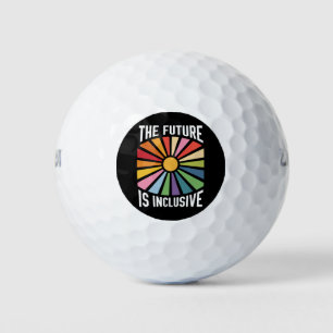 The Future is Inclusive Rainbow Pride Trans Rights Golf Balls