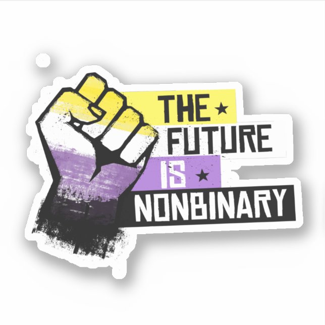 The future is Nonbinary Sticker (Front)