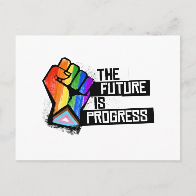 The Future is Progress Postcard (Front)