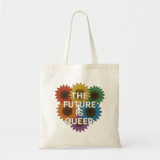The Future Is Queer - Rainbow Sunflowers Tote Bag