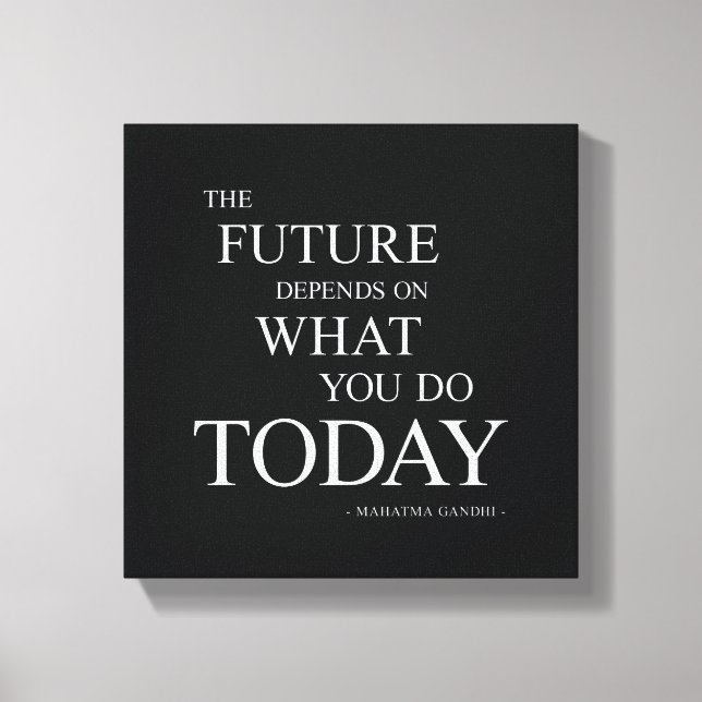 The Future Motivational Quote Wall Art Canvas (Front)