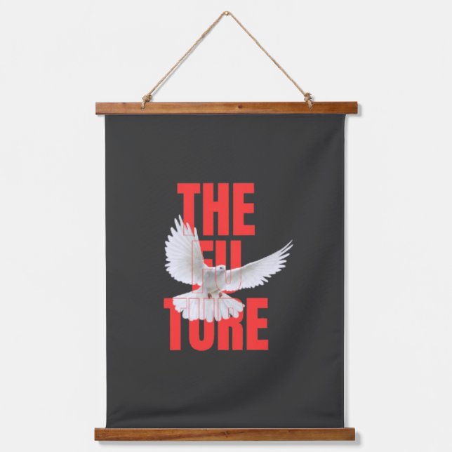 The Future – Motivational Typography Quote |  Hanging Tapestry (Front)