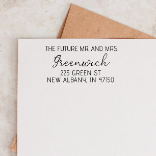 The Future Mr and Mr Custom Return Address Self-inking Stamp