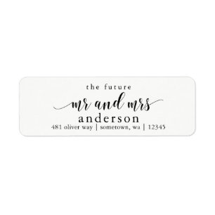 The Future Mr and Mrs Glyph Return Address Labels