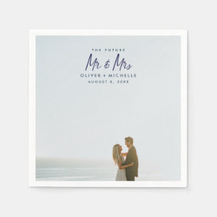The Future Mr and Mrs Photo Engagement Napkins