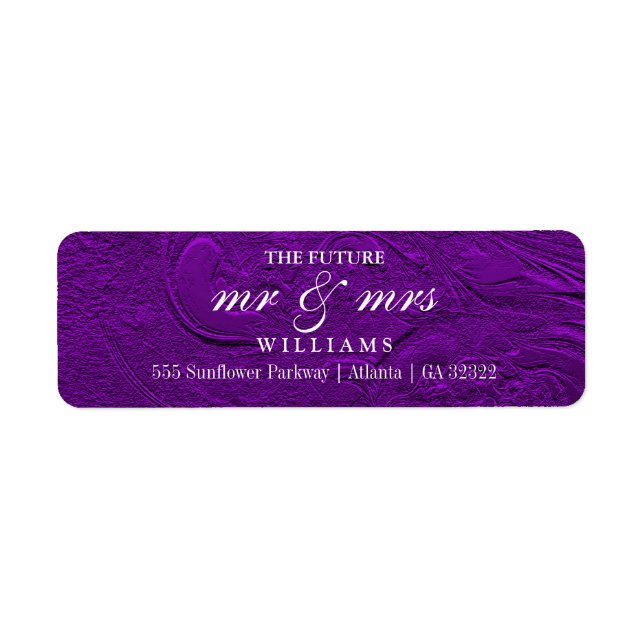 The Future Mr and Mrs Return Address Label (Front)