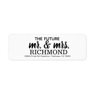 The Future Mr and Mrs Return Address Labels Small