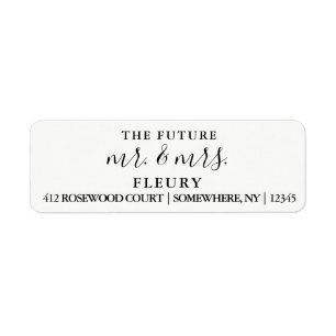 The Future Mr and Mrs Return Address Labels Small