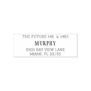 The Future Mr and Mrs Return Custom Save the Date Self-inking Stamp