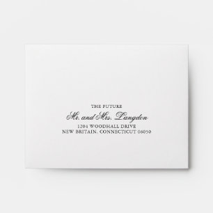 The Future Mr and Mrs Self Addressed Wedding RSVP Envelope