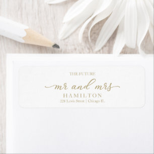 The Future Mr and Mrs Wedding Return Address Label