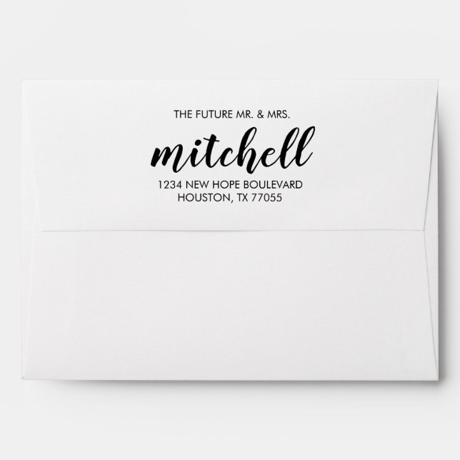 The Future Mr. & Mrs. Return Address Envelope (Back (Top Flap))