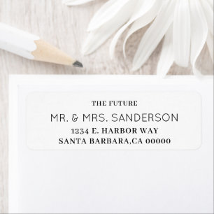 The Future Mr. Mrs. White  Wedding Return Address
