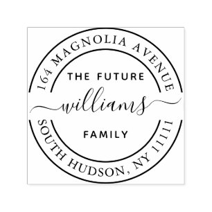 The Future Mrs and Mrs. Family Calligraphy Logo Self-inking Stamp
