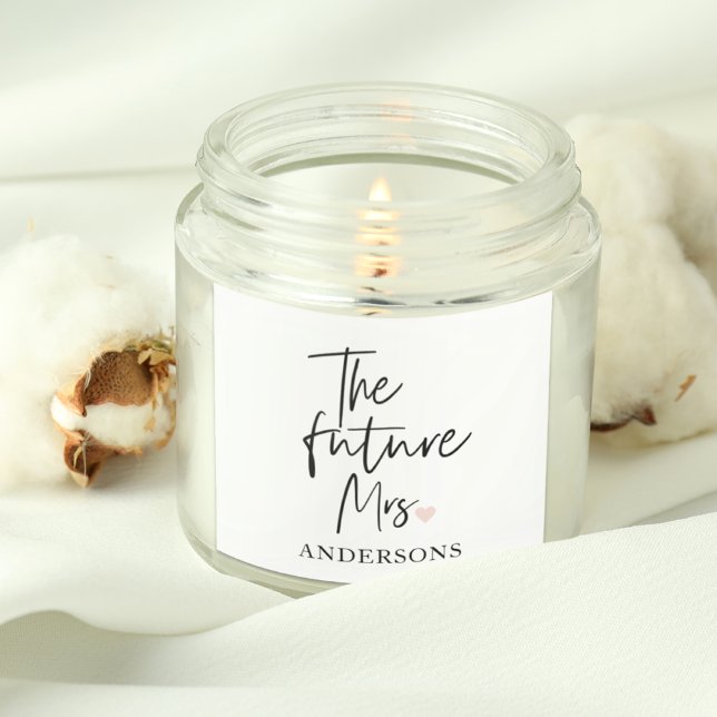 The Future Mrs and Your Name | Modern Beauty Gift Square Sticker (Creator Uploaded)