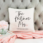 The Future Mrs and Your Name | Modern Beauty Gift Throw Pillow<br><div class="desc">The Future Mrs and Your Name | Modern Beauty Gift</div>