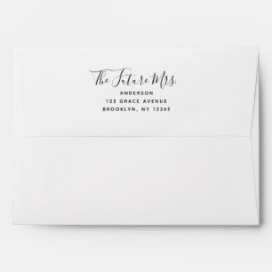 The Future Mrs. Modern 5x7 Calligraphy Wedding Envelope
