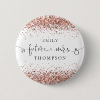 The Future Mrs Name Rose Gold Glitter Borders