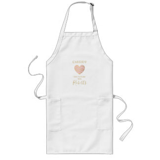 The Future MRS Quote Pink & Gold Heart Effect Long Apron