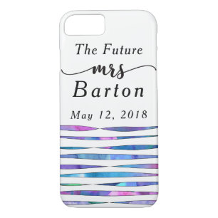 "The Future Mrs" Typography Watercolor Streamers 2 Case-Mate iPhone Case