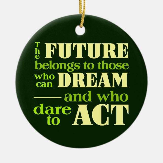 The Future ornament, customize Ceramic Ornament (Front)