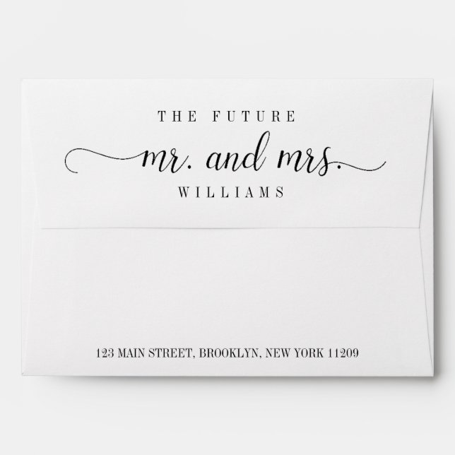The Future Return Address Wedding Envelope (Back (Top Flap))