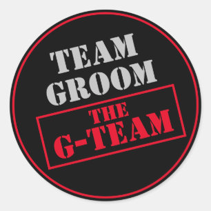 The G-Team Team Groom Classic Round Sticker