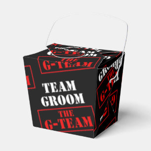 The G-Team Team Groom Take-Out Favor Box