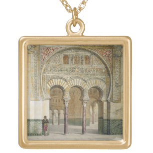 The Gallery of the Court of Lions at the Alhambra, Gold Plated Necklace