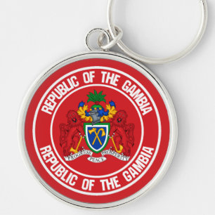 The Gambia Round Emblem Keychain