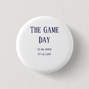 the game day football club match name year date 1 inch round button