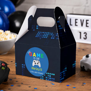The Game Is On! Custom Photo Video Game Birthday Favor Box