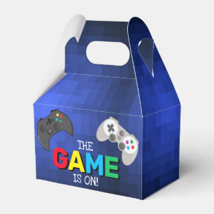 The Game Is On!   Video Game Birthday Thank You Favor Box