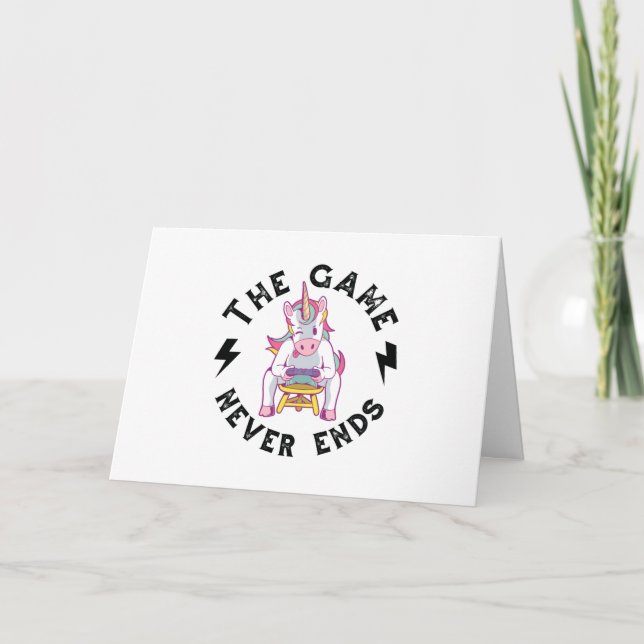 The Game never ends Card (Front)