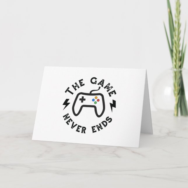 The Game never ends Card (Front)