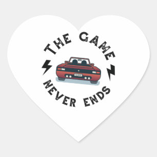 The Game never ends Heart Sticker