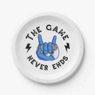 The Game never ends Paper Plate